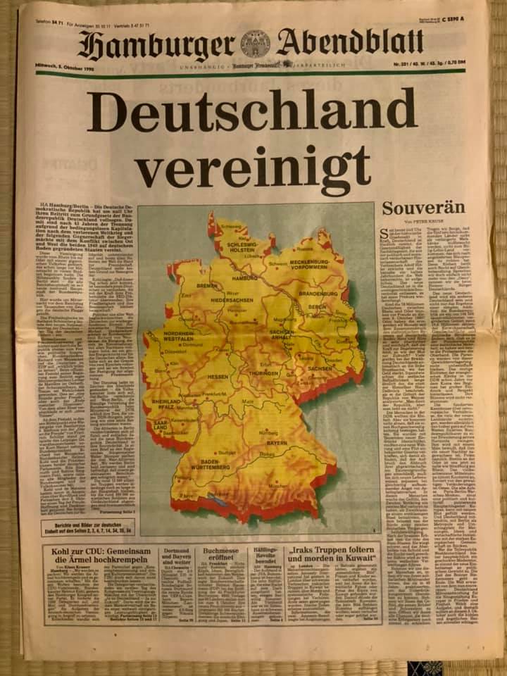 三十年前のドイツ（６５）：1990年 10月 3日（水曜日） ドイツ統一の日 ...